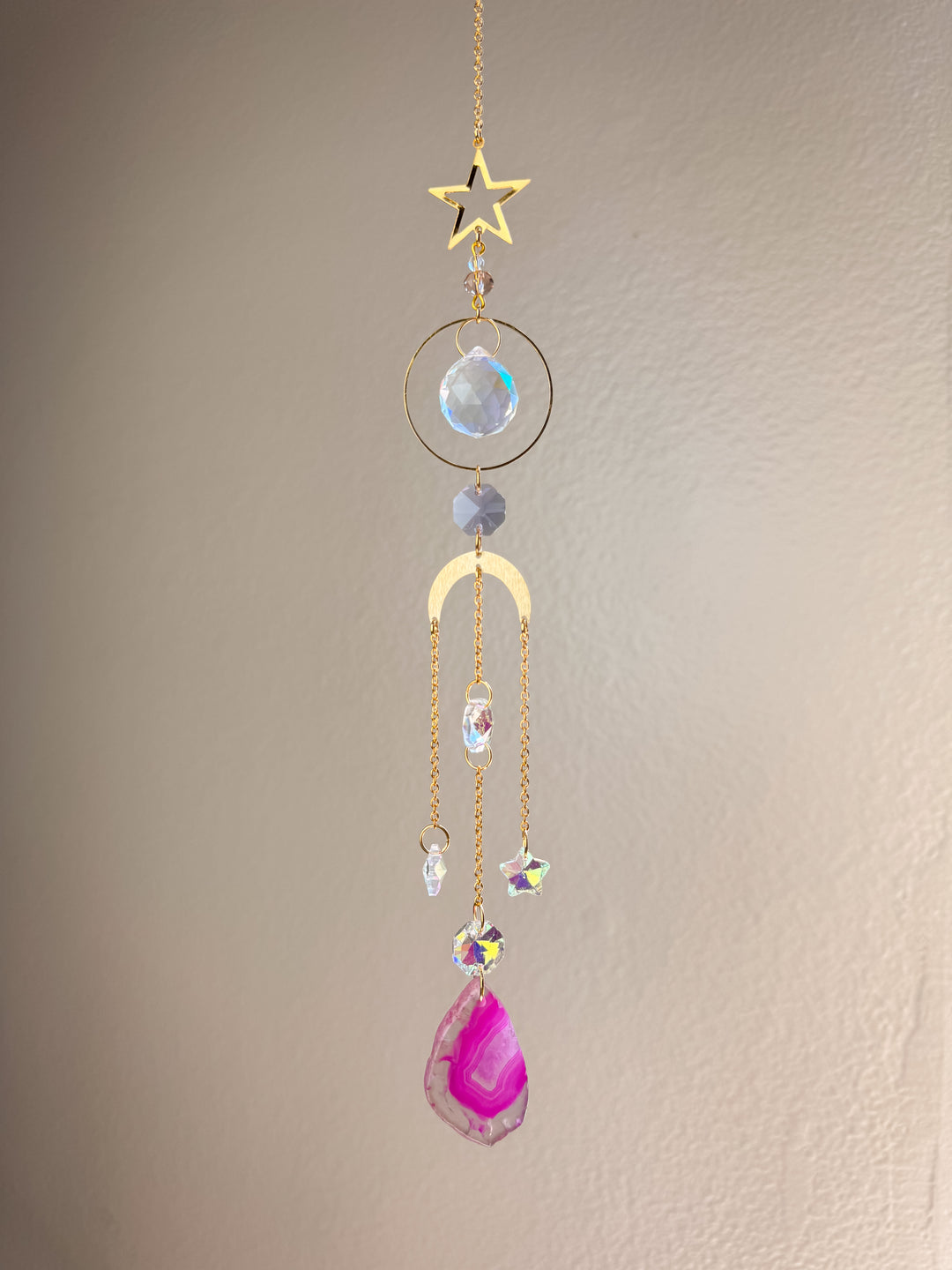 Star Agate Stone Suncatcher