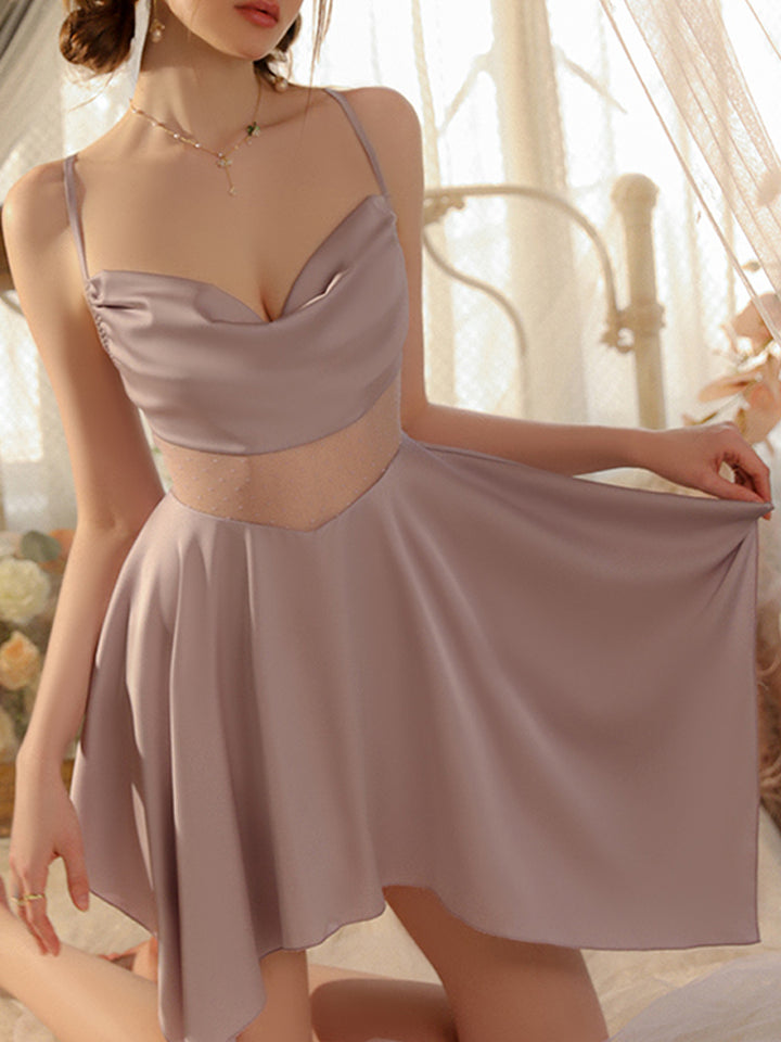 Asymmetrical Cowl Neck Slip - Purple