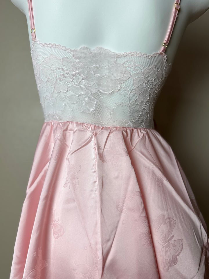 Pink Butterfly Pattern Slip