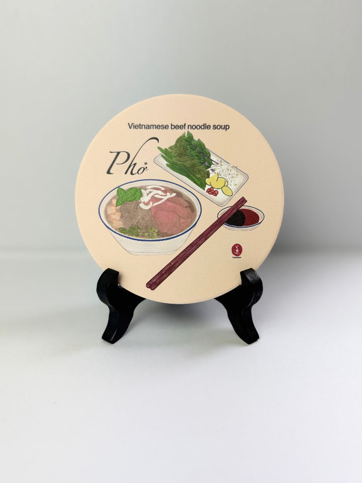 Reusable Ceramic Coasters - Vietnamese Pho