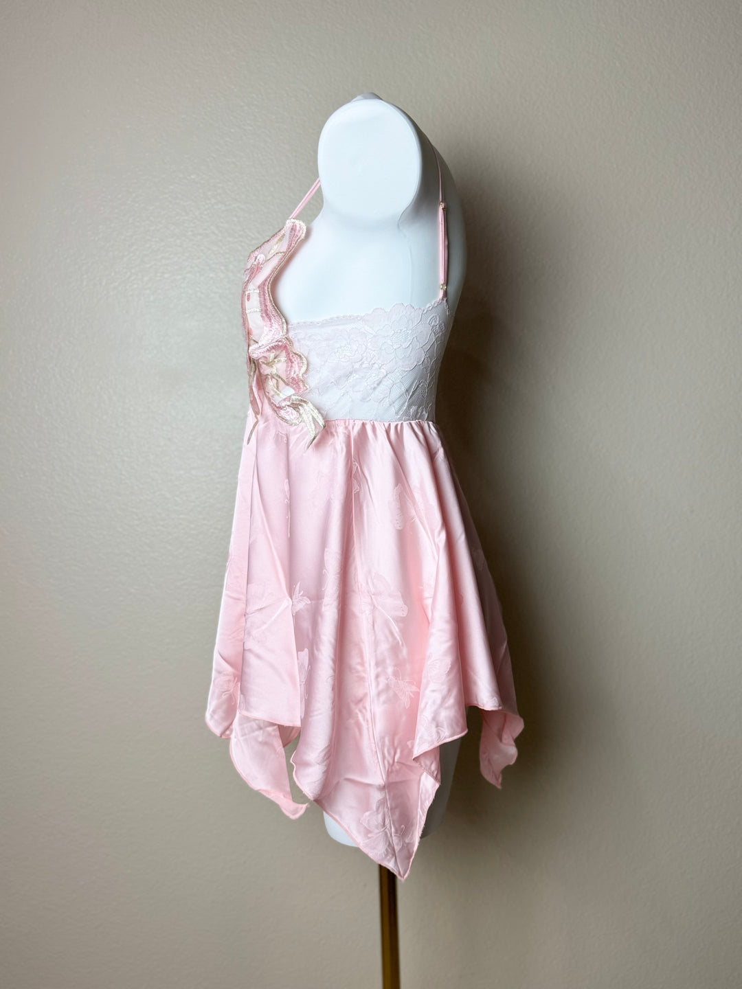 Pink Butterfly Pattern Slip - Side