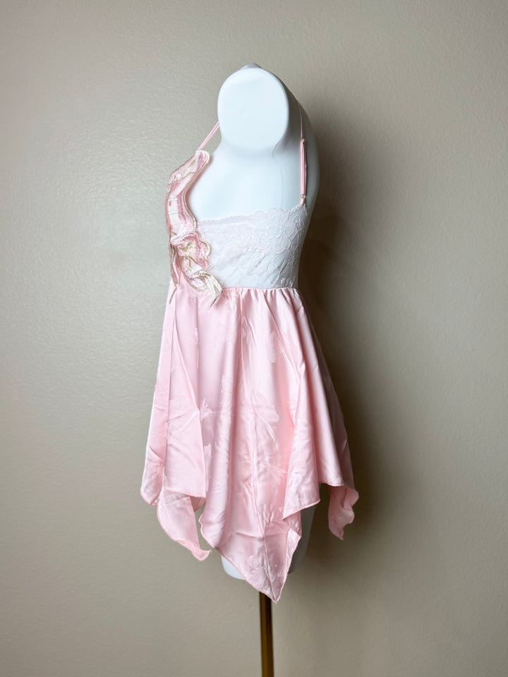 Pink Butterfly Pattern Slip - Side