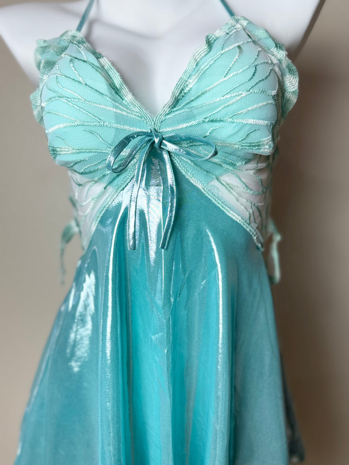 Shiny Metallic Butterfly Slip