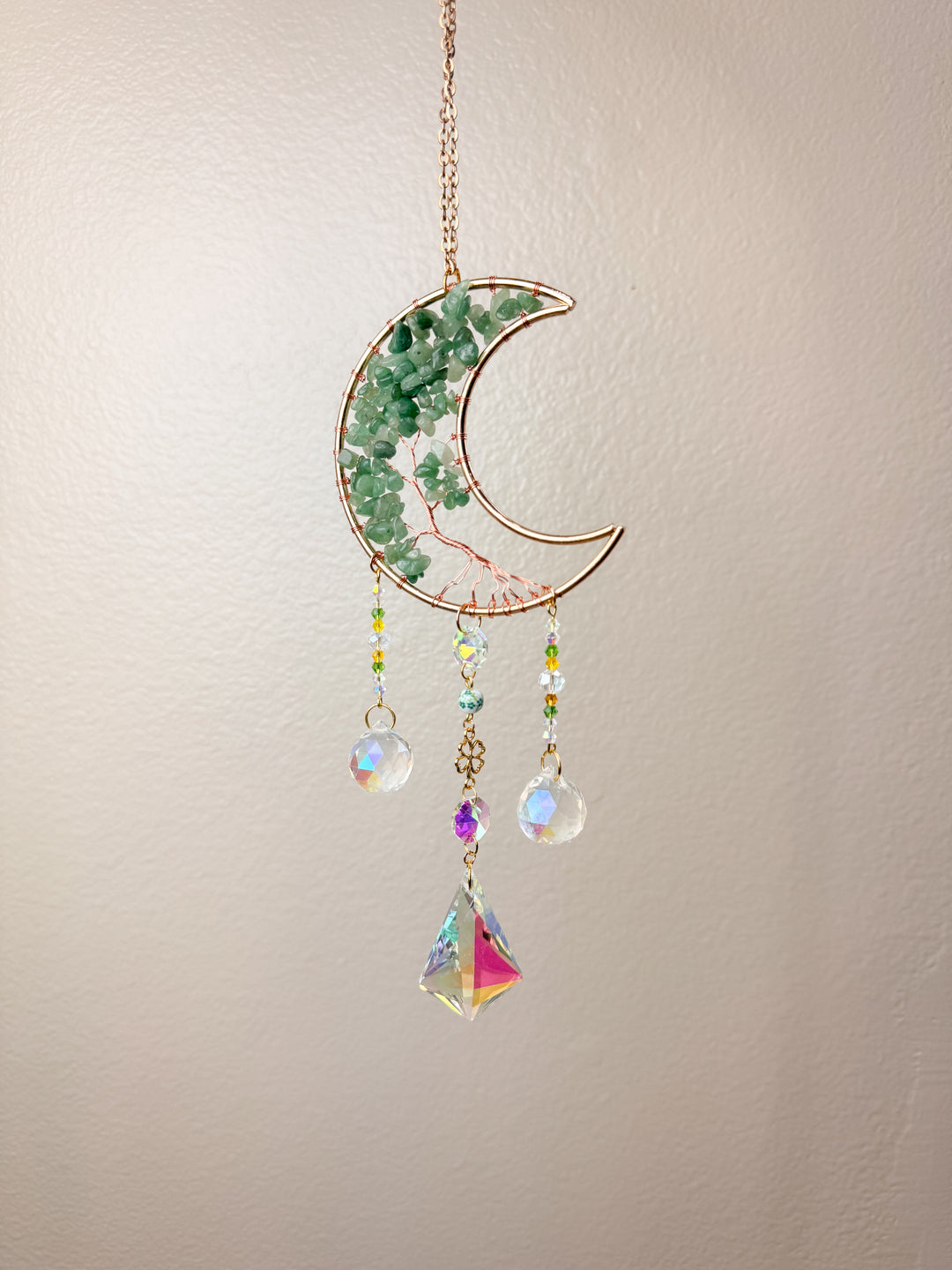 Green Moon Tree of Life Suncatcher
