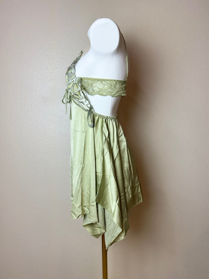 Green Butterfly Slip - Side