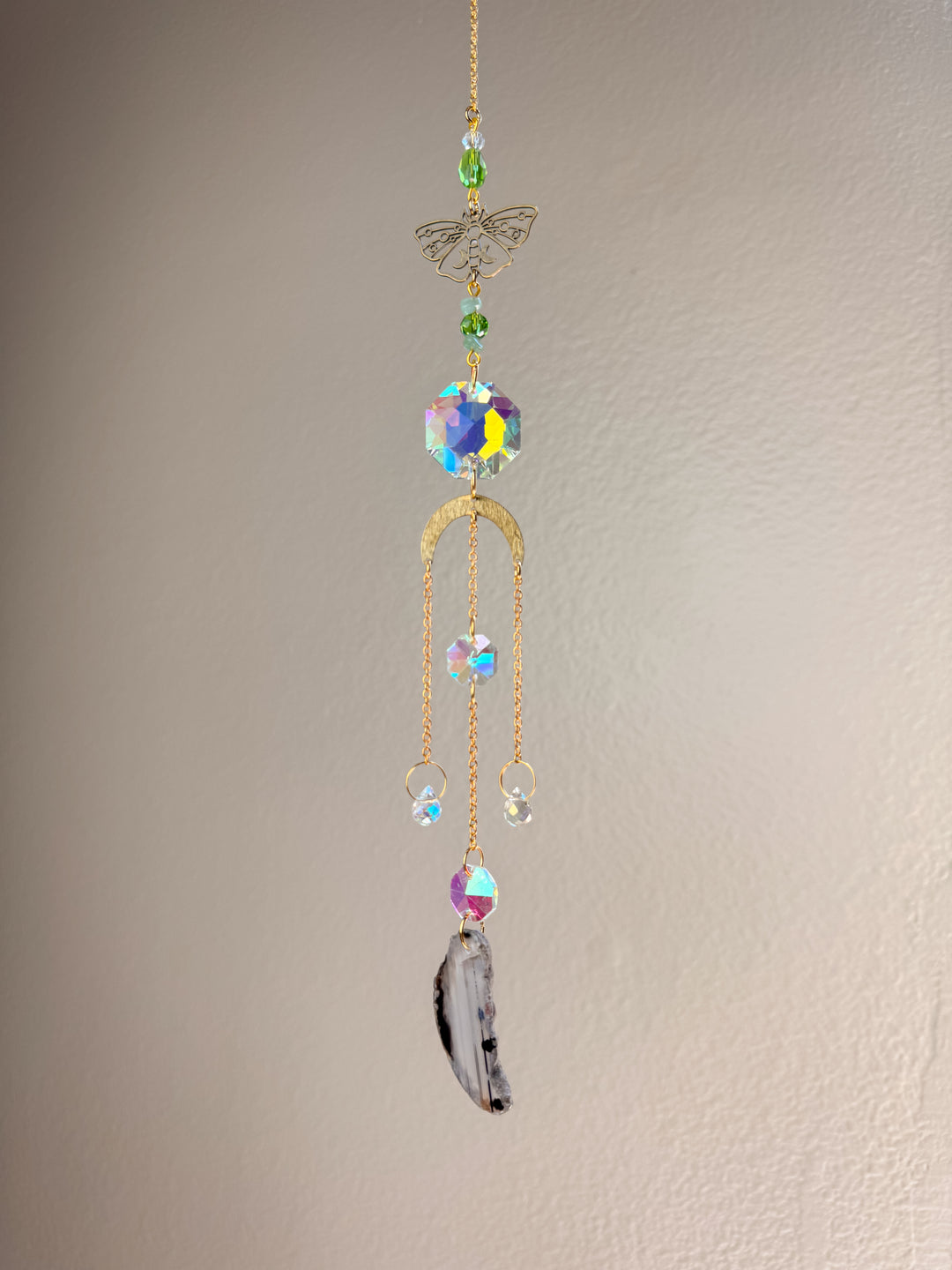 Butterfly Agate Stone Suncatcher