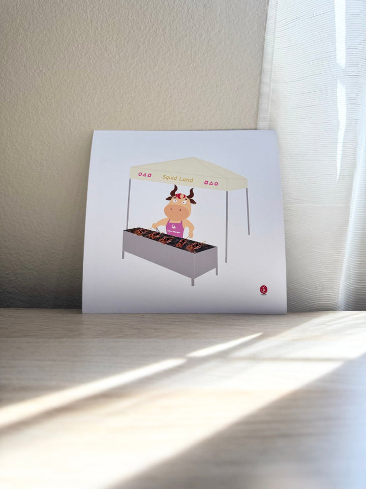 Night Market Vendor Print