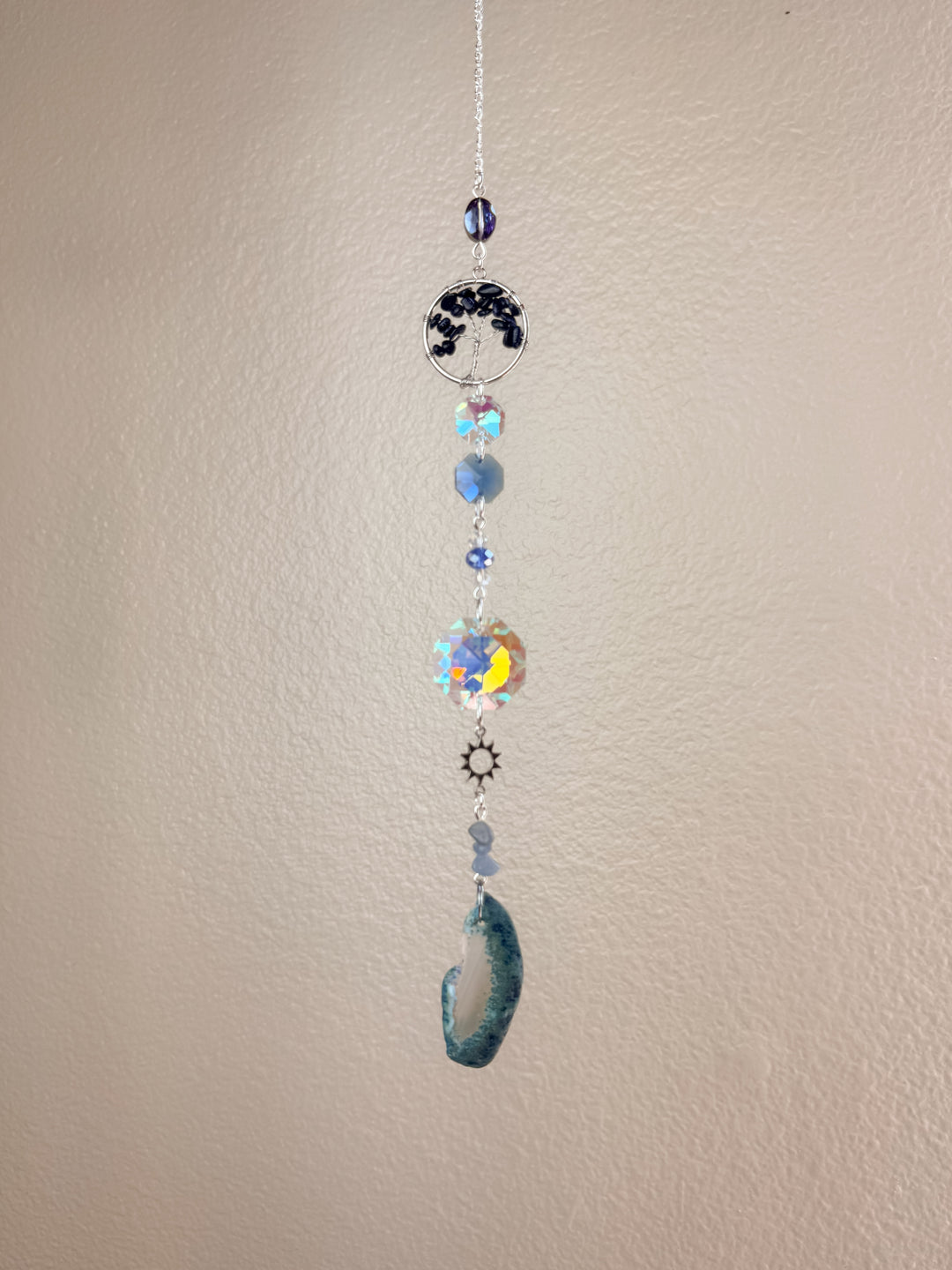 Tree of Life Agate Stone Suncatcher