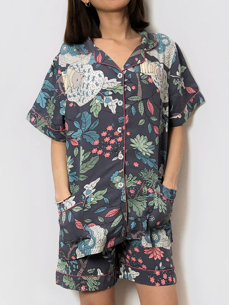 Women's cozy floral loungewear pajama sets