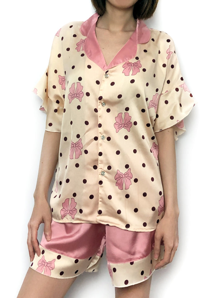 women's soft comfy silky satin pajama set pjs lounge
