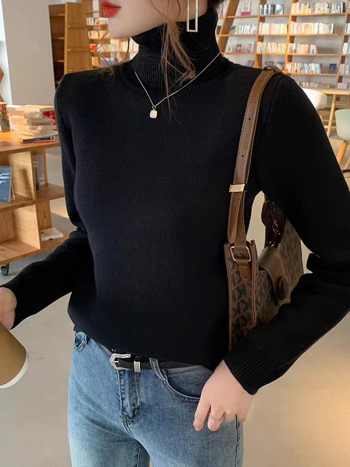 Women's Warm & Comfortable Fleece Turleneck Sweater