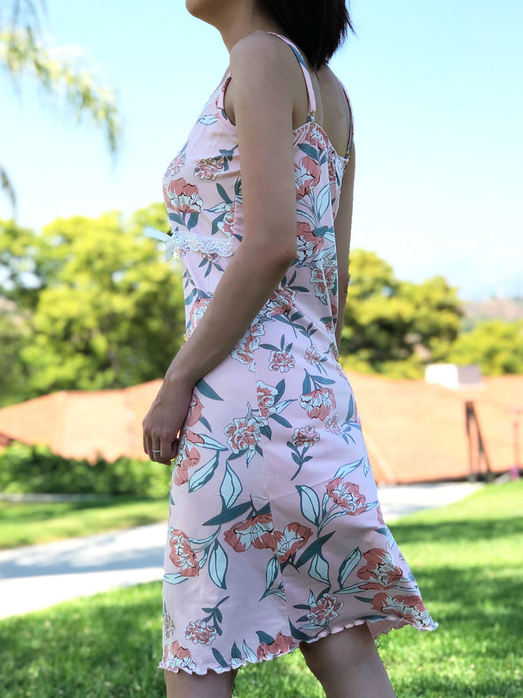 Women's soft comfy pajamas nighty sleep dress