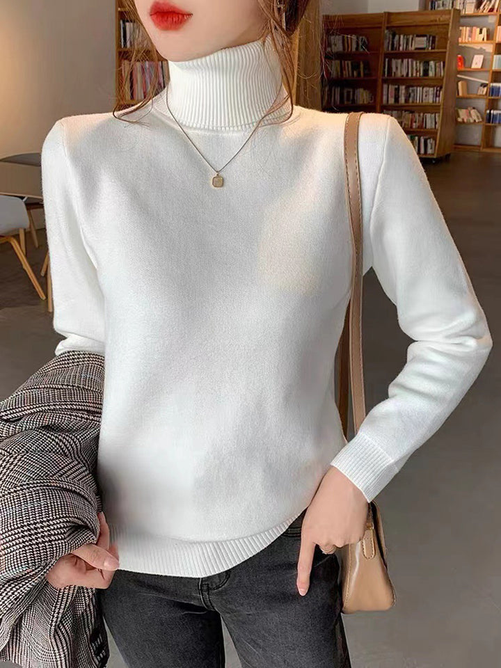 Women's Warm & Comfortable Fleece Turleneck Sweater