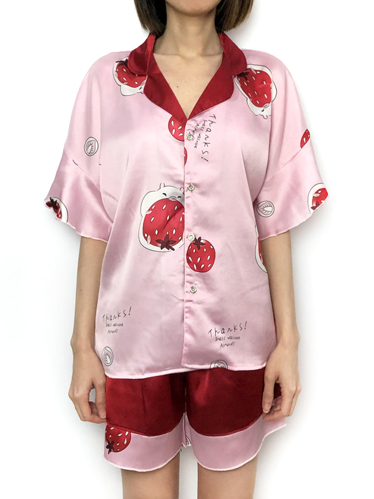 women's soft comfy silky satin pajama set pjs lounge