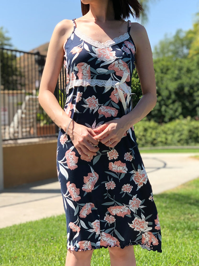 Women's soft comfy pajamas nighty sleep dress