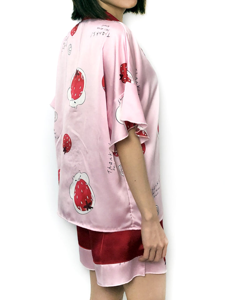 women's soft comfy silky satin pajama set pjs lounge