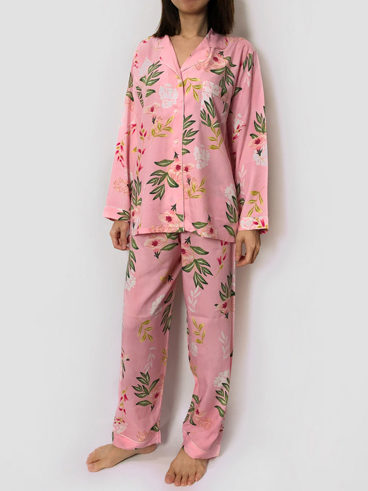 Women's cozy floral loungewear pajama sets