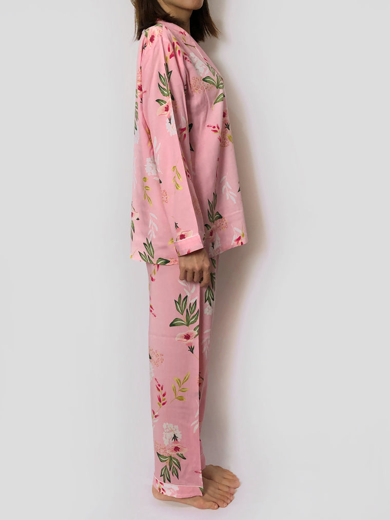 Women's cozy floral loungewear pajama sets