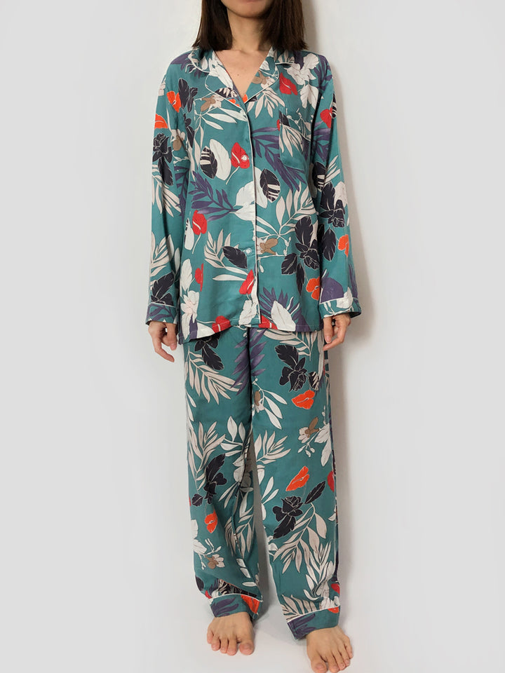 Women's cozy floral loungewear pajama sets