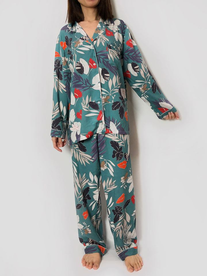 Women's cozy floral loungewear pajama sets