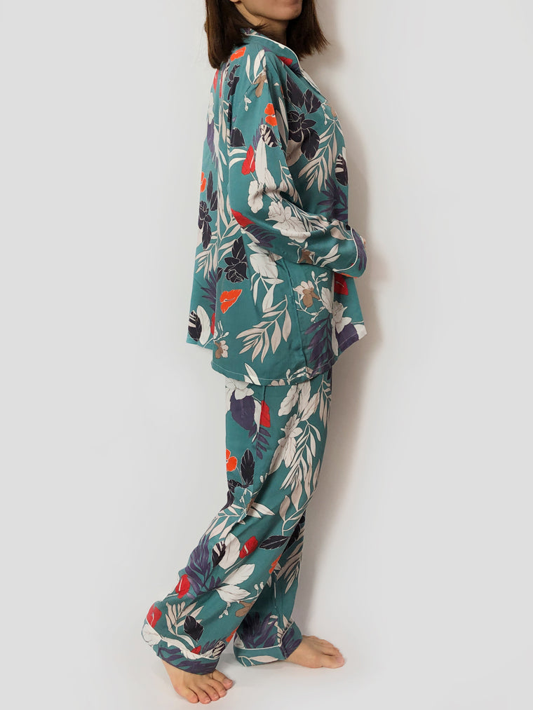 Women's cozy floral loungewear pajama sets