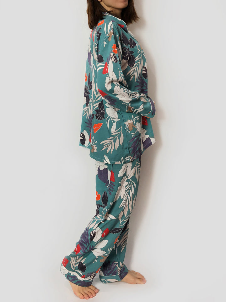 Women's cozy floral loungewear pajama sets