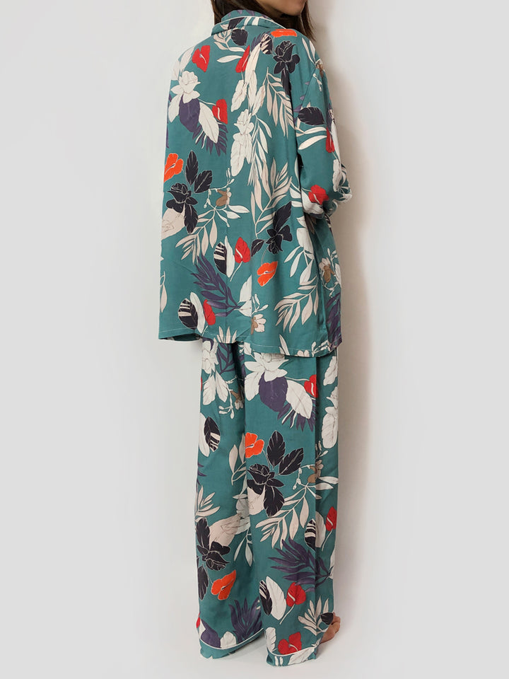 Women's cozy floral loungewear pajama sets