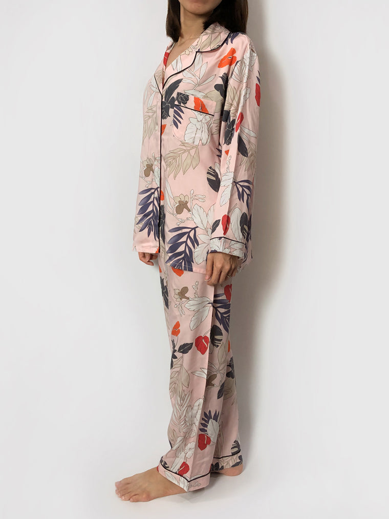 Women's cozy floral loungewear pajama sets