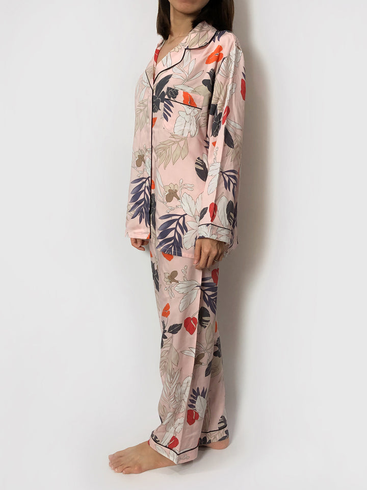 Women's cozy floral loungewear pajama sets