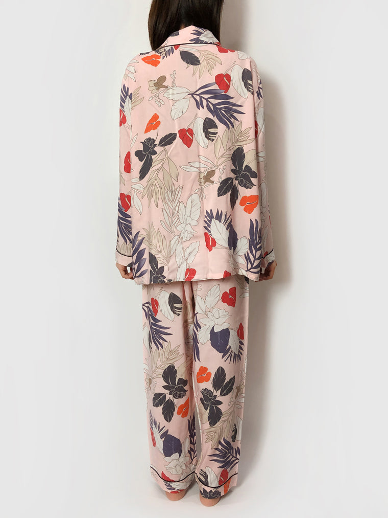 Women's cozy floral loungewear pajama sets