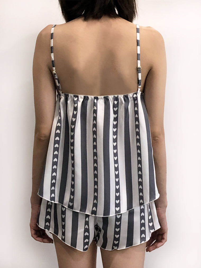 Satin Striped Cami Set