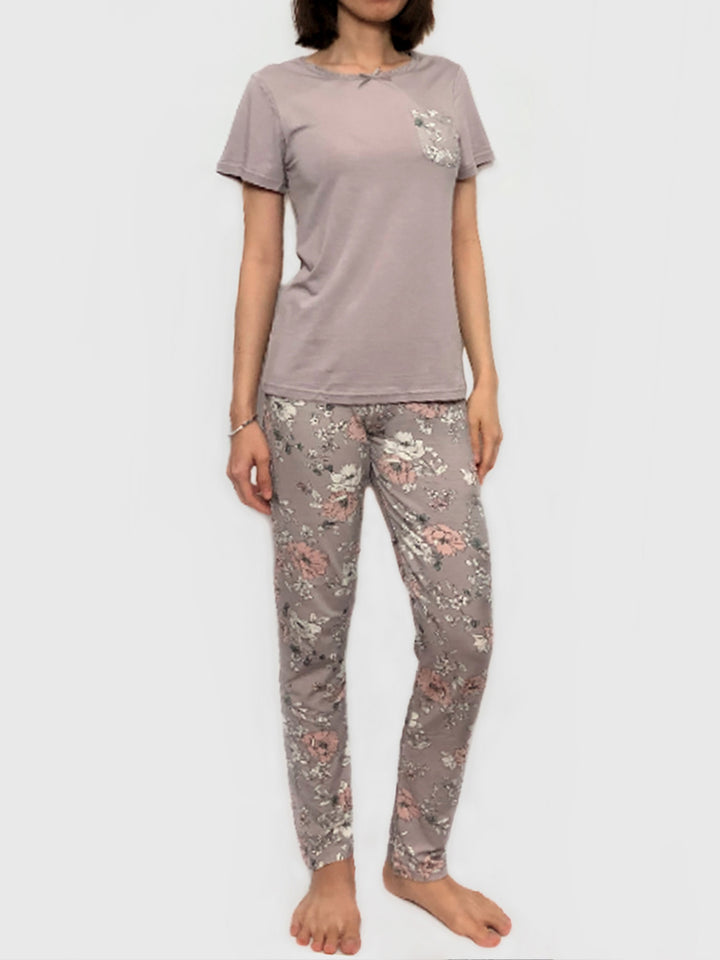 Women's cozy floral loungewear pajama sets
