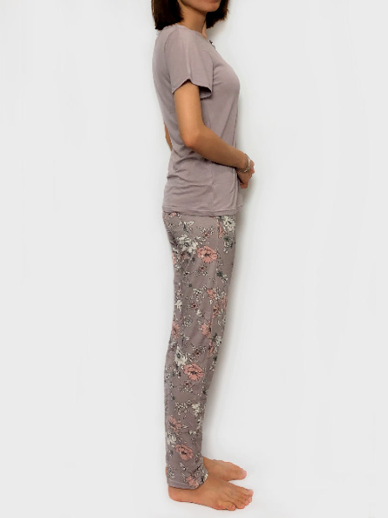 Women's cozy floral loungewear pajama sets