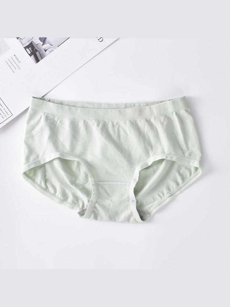 Solid Stretch Cotton Hiphugger Panty