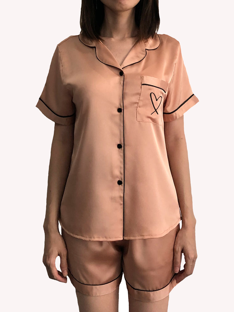 Women's sexy silky lace-trim slip sleep dress nightwear