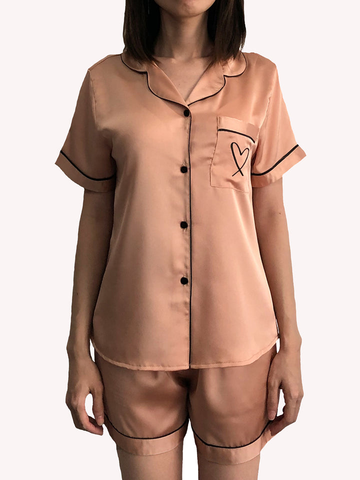 Women's sexy silky lace-trim slip sleep dress nightwear