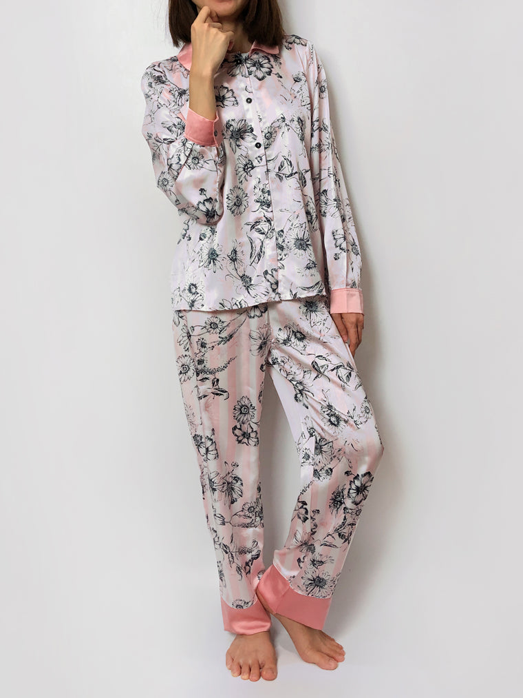 Women's cozy loungewear pajama sets