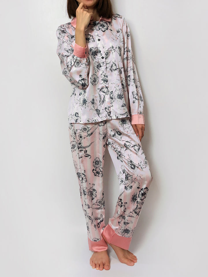 Women's cozy loungewear pajama sets