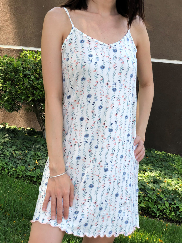 Women's soft comfy pajamas nighty sleep dress