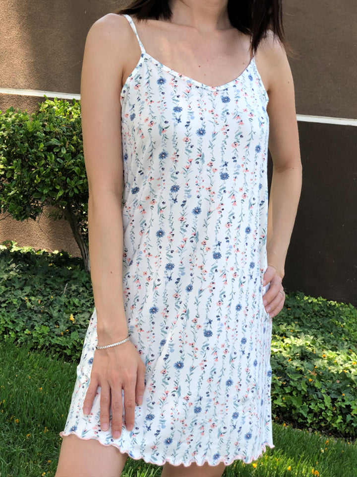 Women's soft comfy pajamas nighty sleep dress