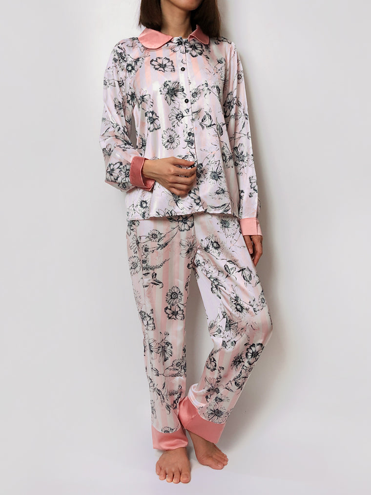Women's cozy loungewear pajama sets
