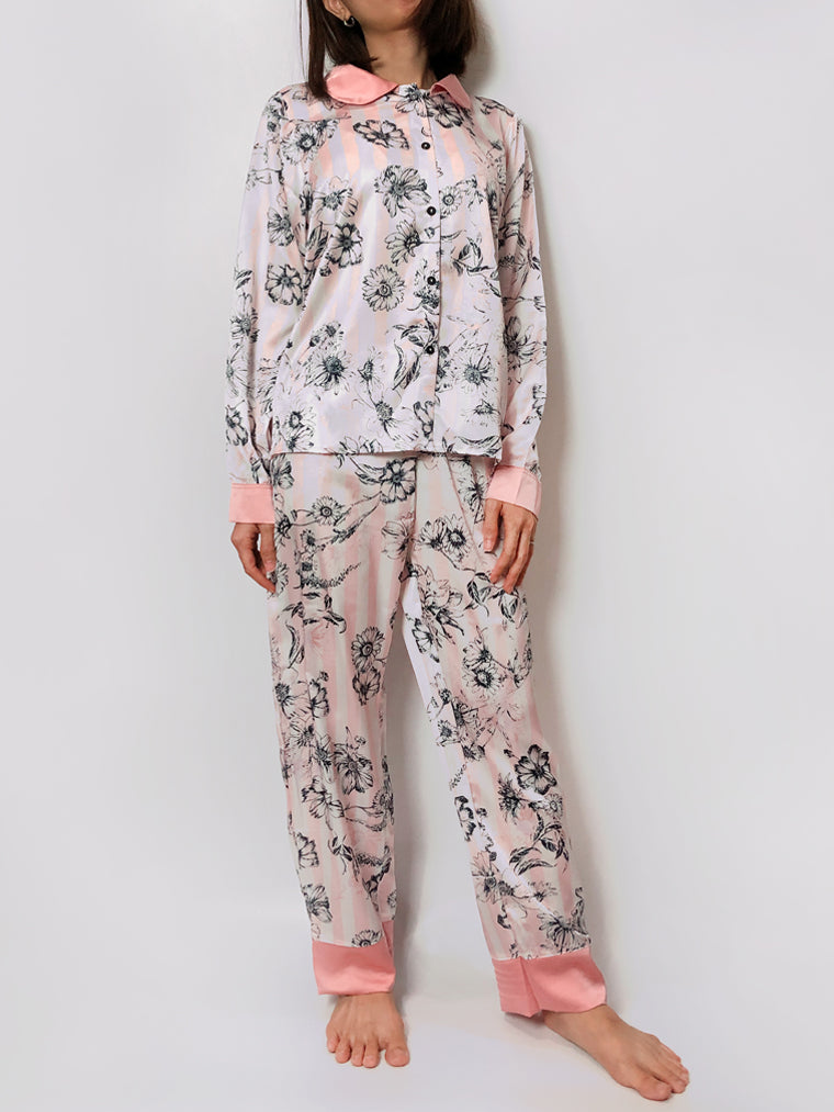 Women's cozy loungewear pajama sets
