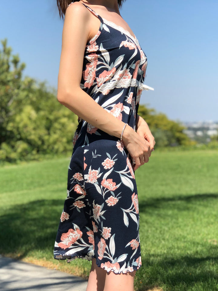 Women's soft comfy pajamas nighty sleep dress