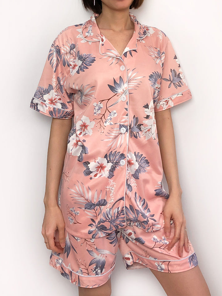 Women's cozy floral loungewear pajama sets