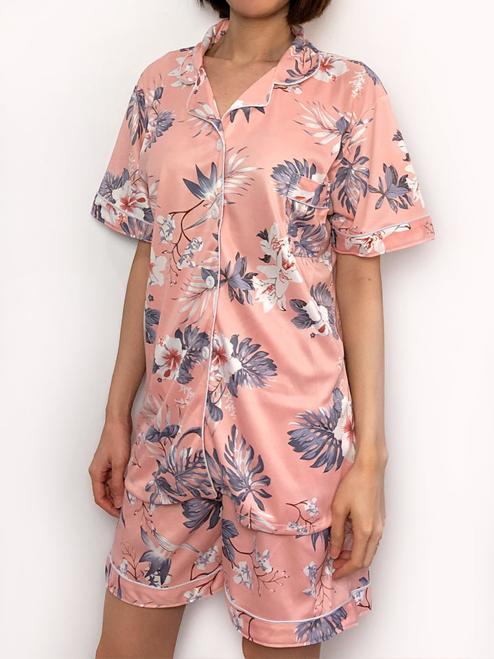 Women's cozy floral loungewear pajama sets