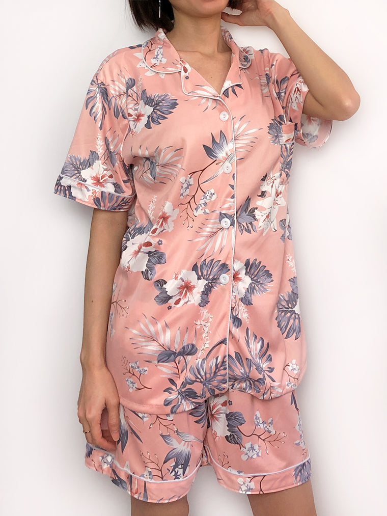 Women's cozy floral loungewear pajama sets