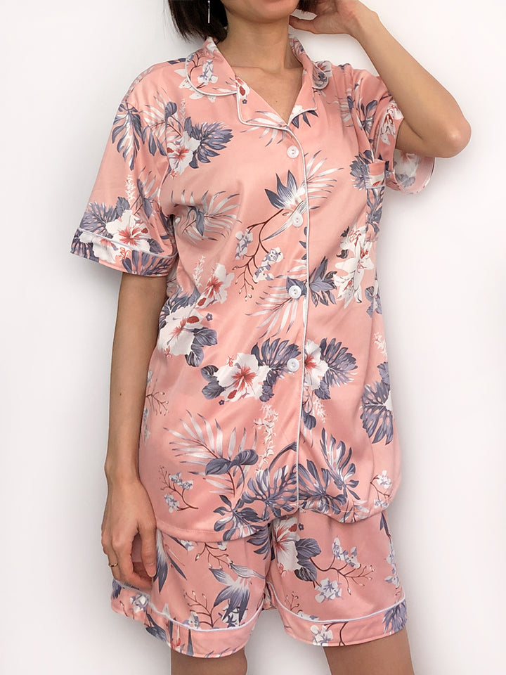 Women's cozy floral loungewear pajama sets