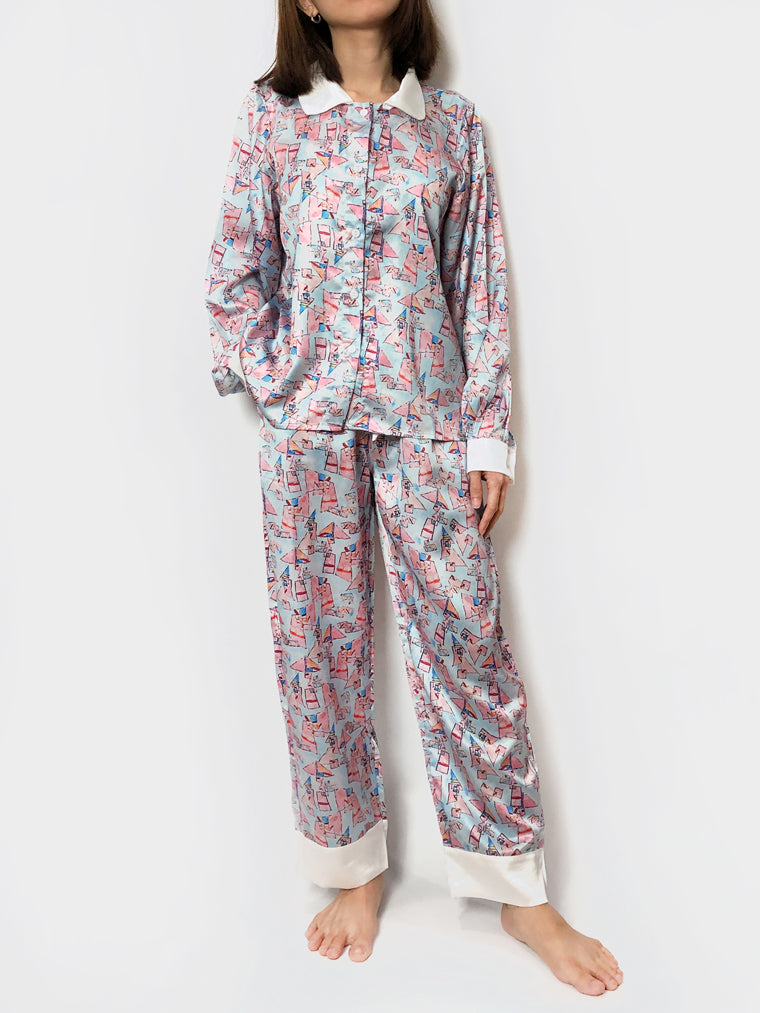 Women's cozy loungewear pajama sets