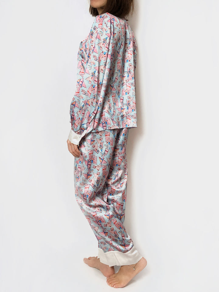 Women's cozy loungewear pajama sets