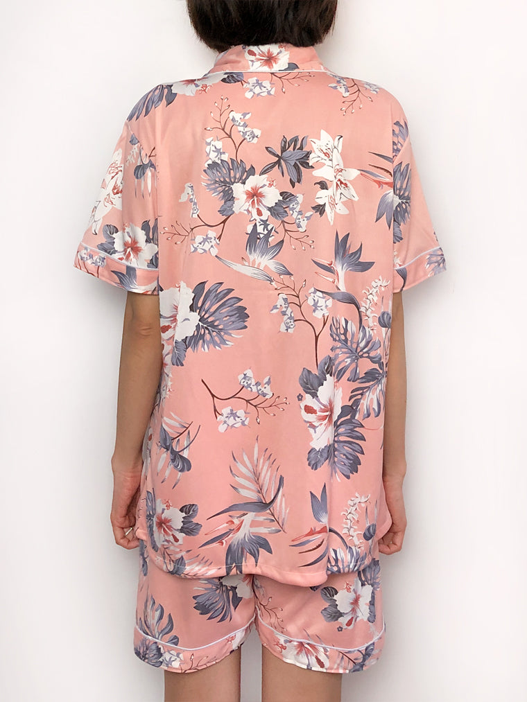 Women's cozy floral loungewear pajama sets